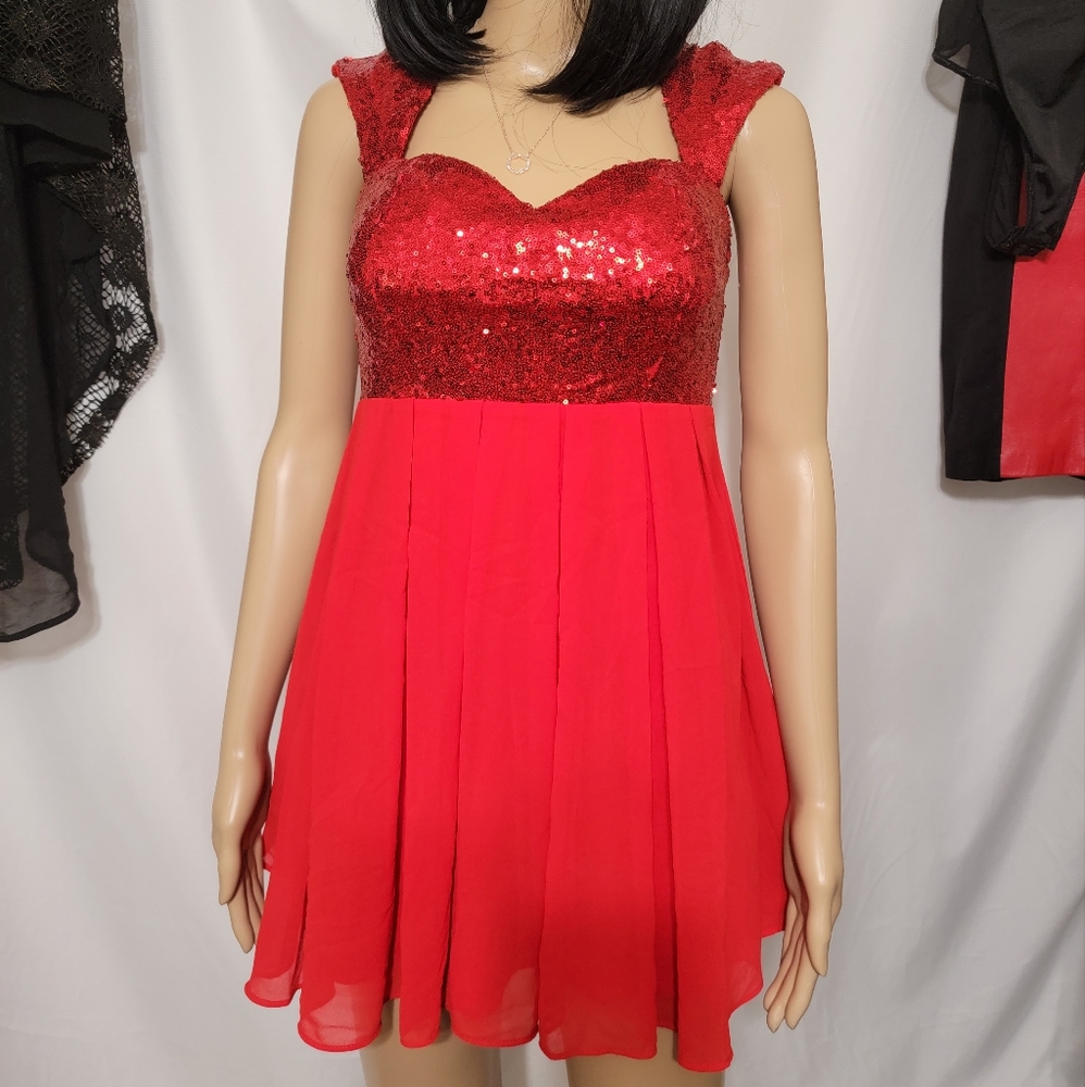 Windsor size sm/med. Red sequin mini dress.